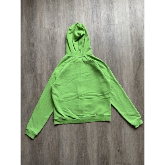 Rare Vintage Nike Swoosh Full Zip Hoodie Green Youth Kid XL Sports Gym Hype - Picture 2 of 9